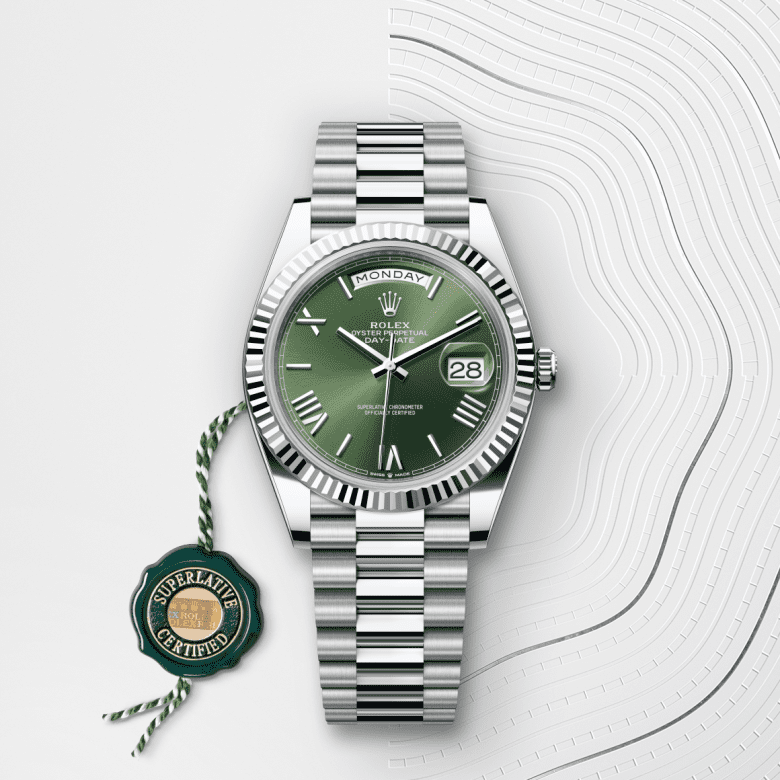 デイデイト 40 | オイスター、40 mm、プラチナ  リファレンス 228236-0008