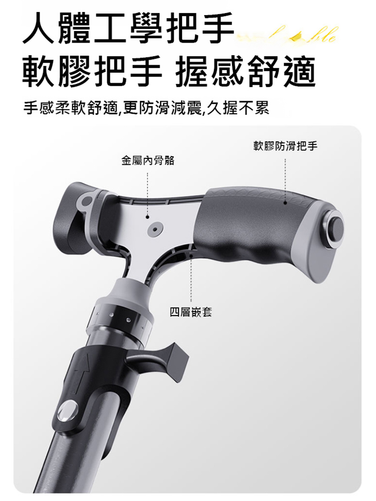 秒收拐杖椅 — 日本骨科團隊推薦！一秒變座椅，外出沒負擔