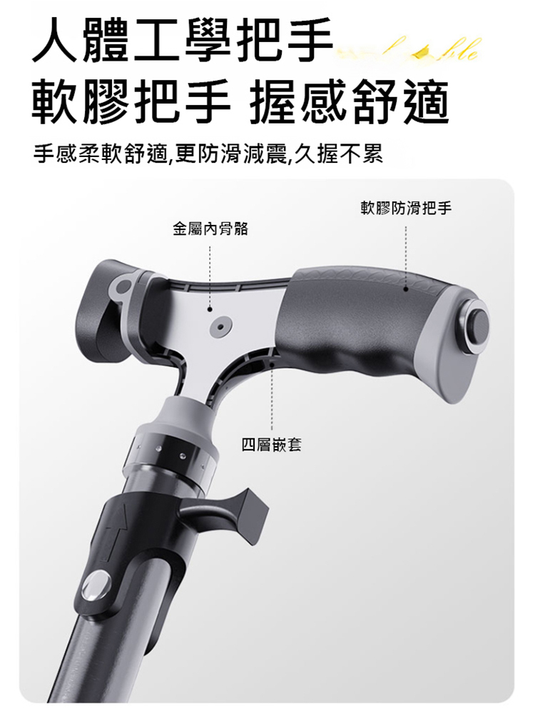 秒收拐杖椅 — 日本骨科團隊推薦！一秒變座椅，外出沒負擔