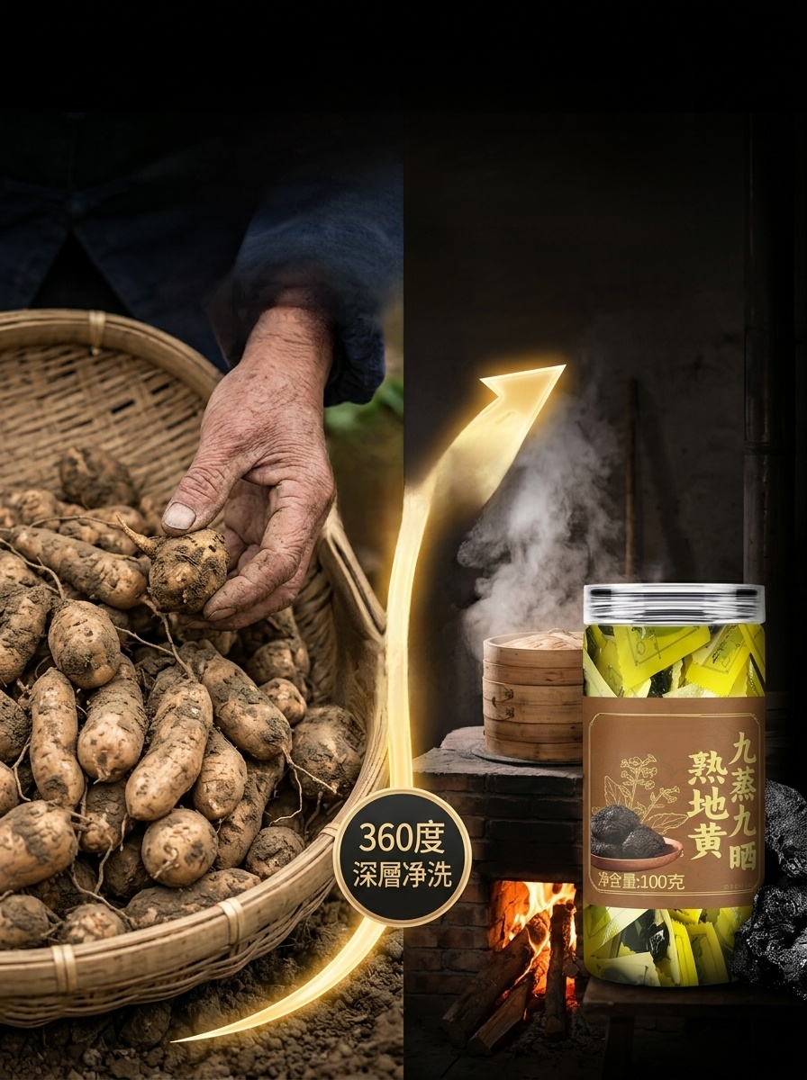 【降三高補腎氣】九蒸九晒熟地黃