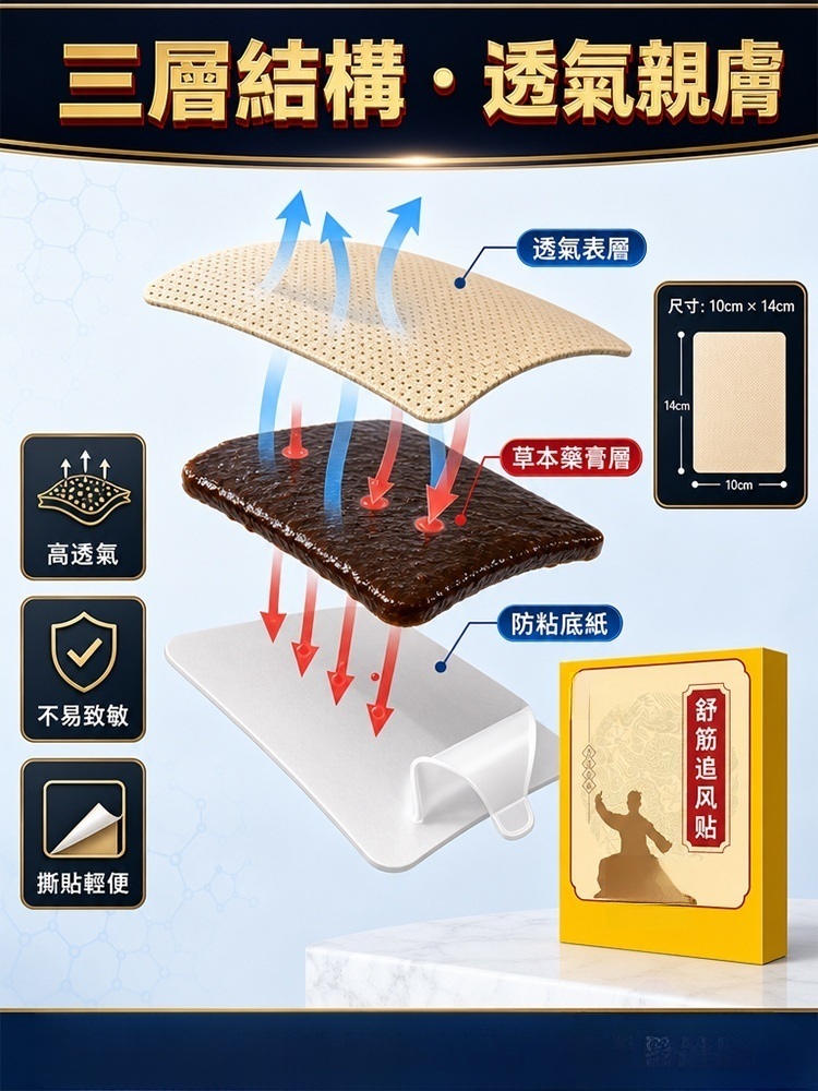 【百草養筋】舒筋追風貼