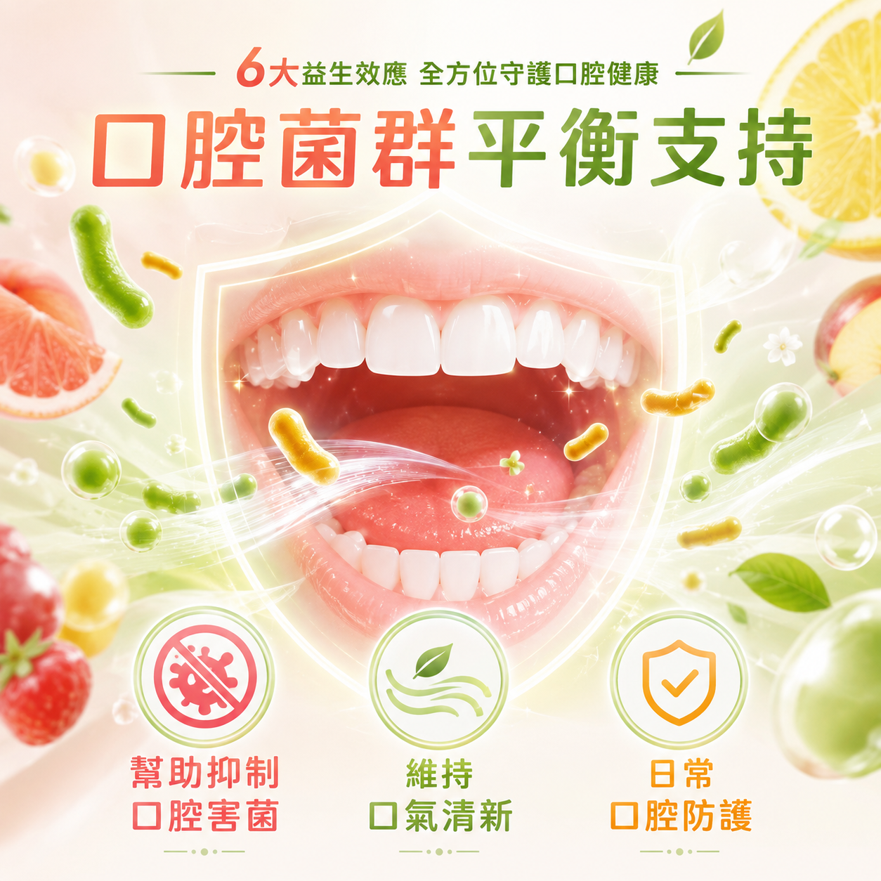 与菌共舞口香益生菌片 (西瓜百香果味)