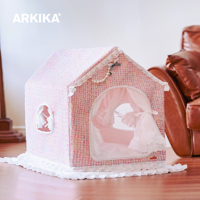 ARKIKA JAPANESE-QUALITY TWEED-STYLE PET TENT HOUSE
