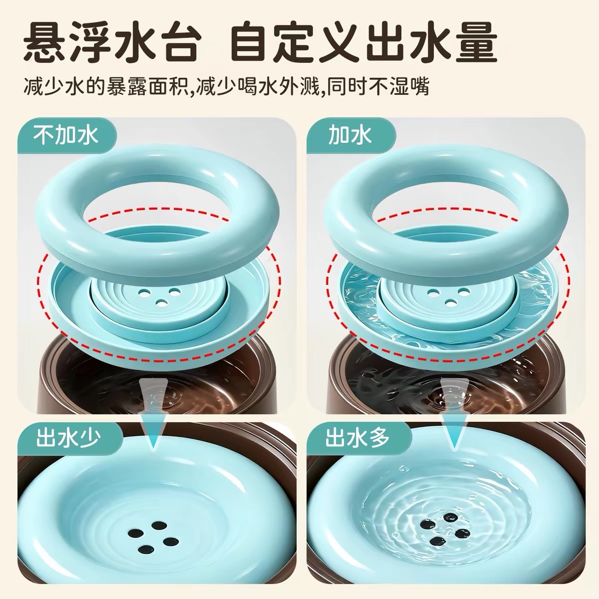 DISNEY STITCH 迪士尼 史迪奇联名 宠物浮水碗 17.8x7.8cm