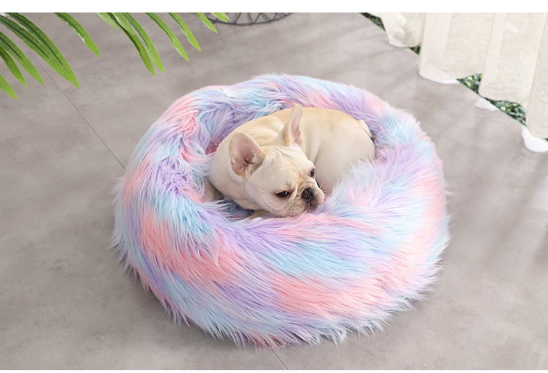 ELITE BEAST SERIES – COLORFUL LONG-PLUSH ROUND PET BED