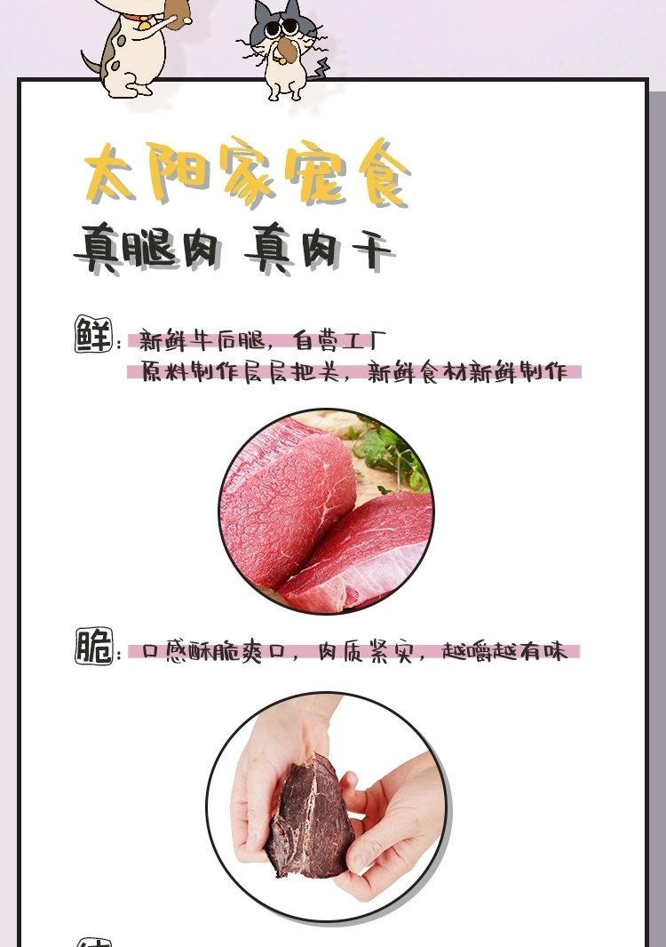 太阳家风干原切牛腿肉 AIR DRIED BEEF JERKY