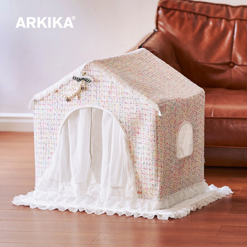 ARKIKA JAPANESE-QUALITY TWEED-STYLE PET TENT HOUSE