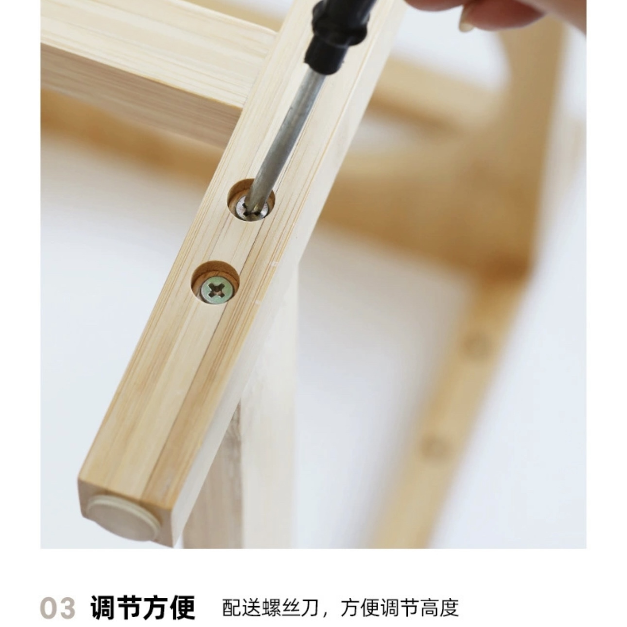 PET CERAMIC BOWL WITH 3-LEVEL ADJUSTABLE BAMBOO STAND