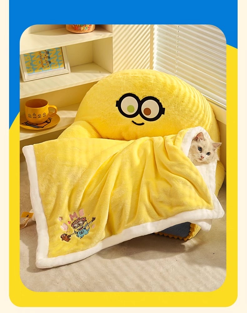 HOOPET X MINION 小黄人联名 宠物厚毛毯 被子 保暖 80*60CM