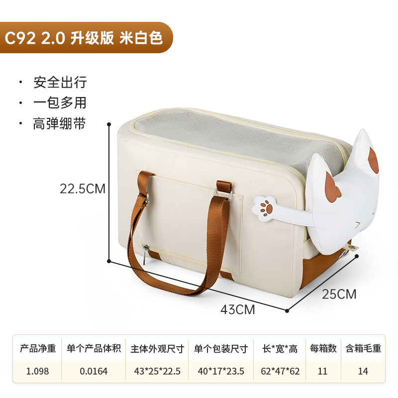 WAKYTU MULTIFUNCTIONAL PET CARRIER BAG – CAR CONSOLE BAG, SHOULDER BAG & TRAVEL CARRIER