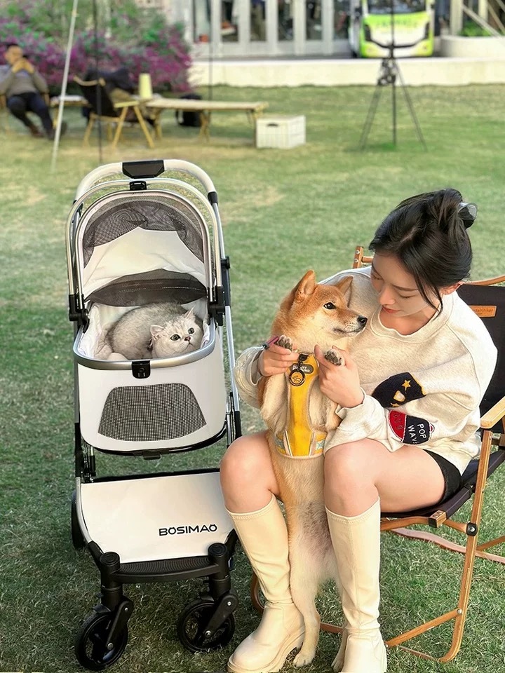 BOSIMAO DETACHABLE PET STROLLER – SUPPORTS UP TO 15 KG