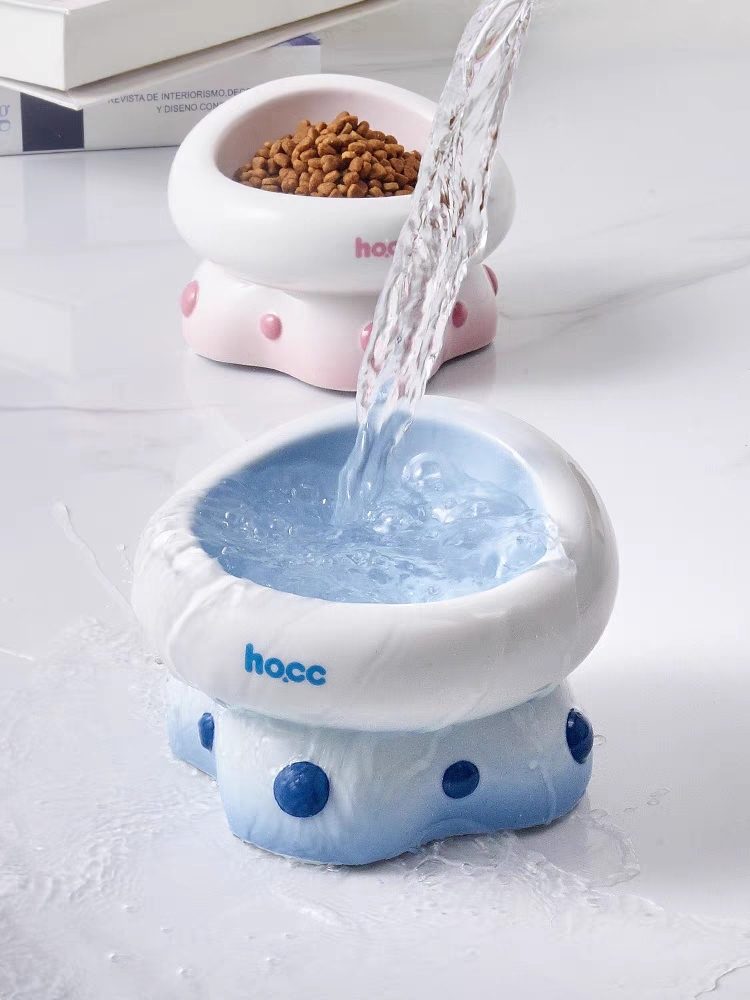 HOCC CERAMIC BOWL – STRAWBERRY BOBA OVAL POLKA DOT BOWL