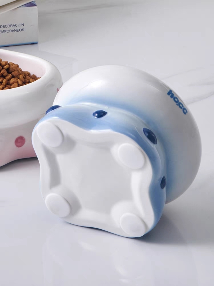HOCC CERAMIC BOWL – STRAWBERRY BOBA OVAL POLKA DOT BOWL