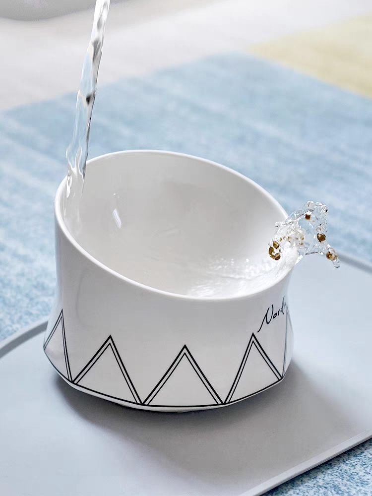 HOCC CERAMIC BOWL – NORDIC FACETED ELEVATED BOWL