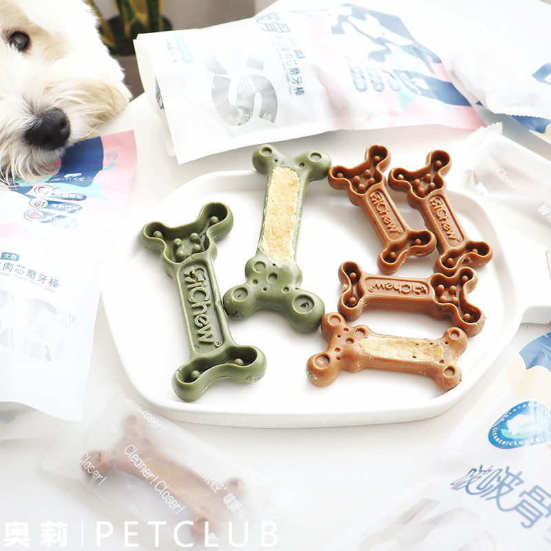 ICHEW BOBO BONE/MEAT FILLED FRESH BREATH 105G 
