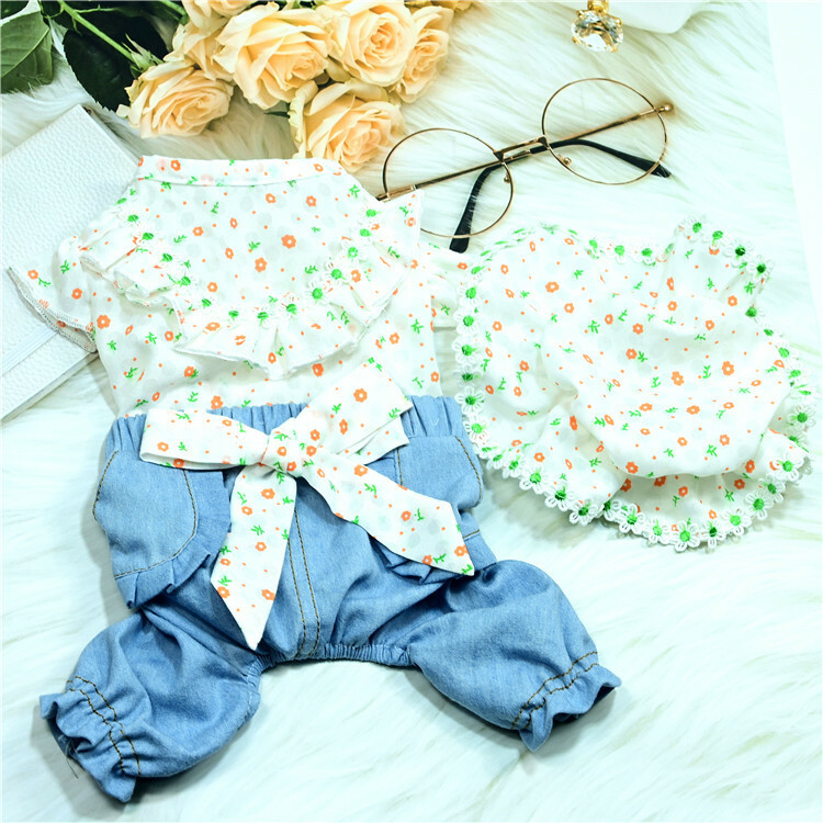 PRINCESS FLORAL DENIM OUTFIT WITH HAT