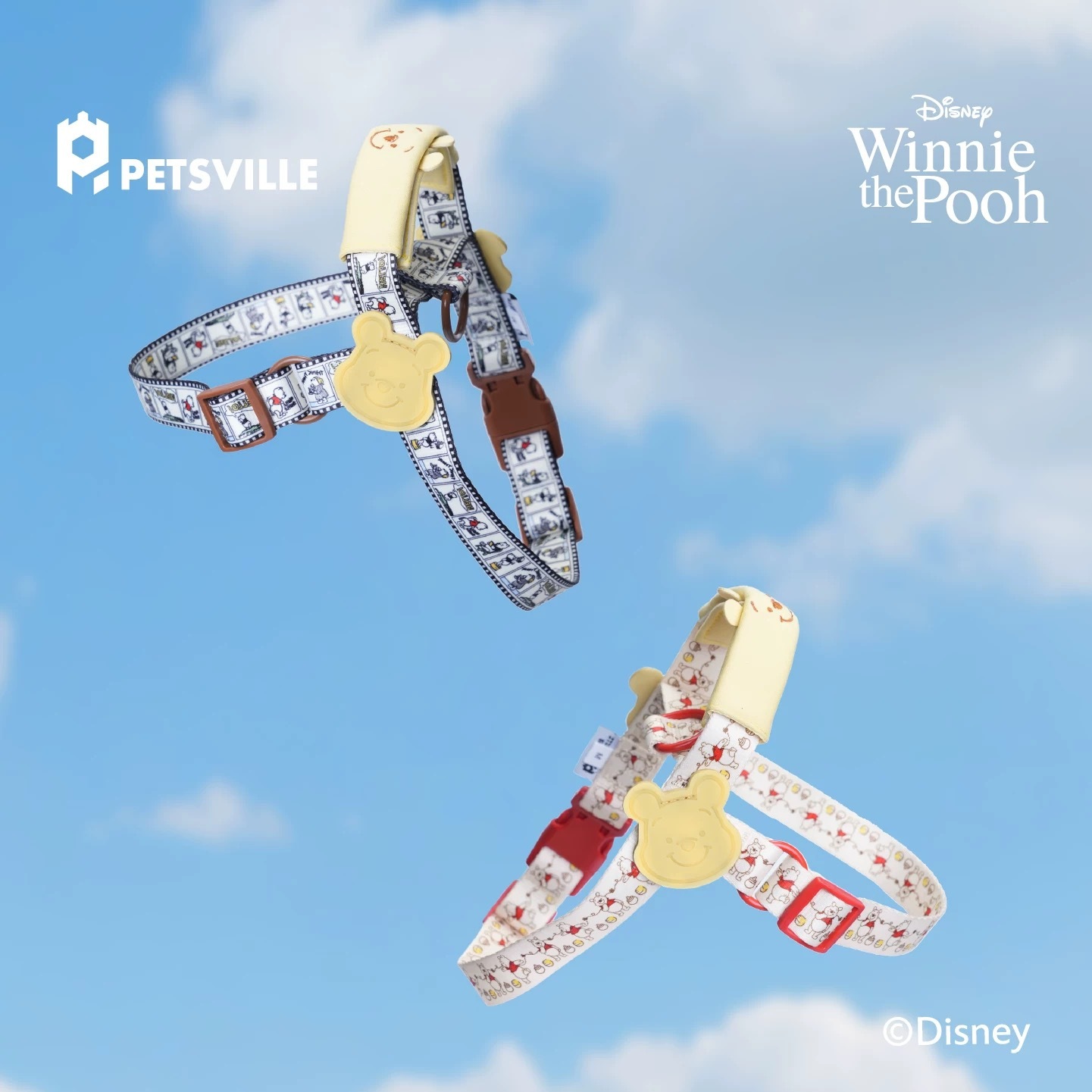 PETSVILLE X DISNEY 派思维 迪士尼 宠物牵引绳胸背带手提背心式 猫狗外出套装
