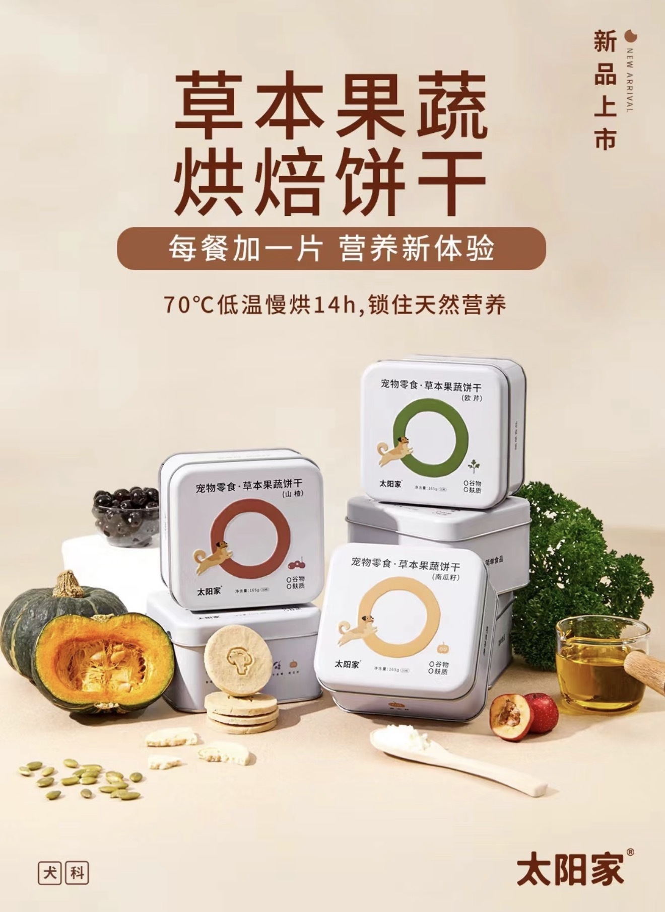 TAIYANGJIA HERBAL FRUIT & VEGETABLE BAKED BISCUITS – JAR PACK