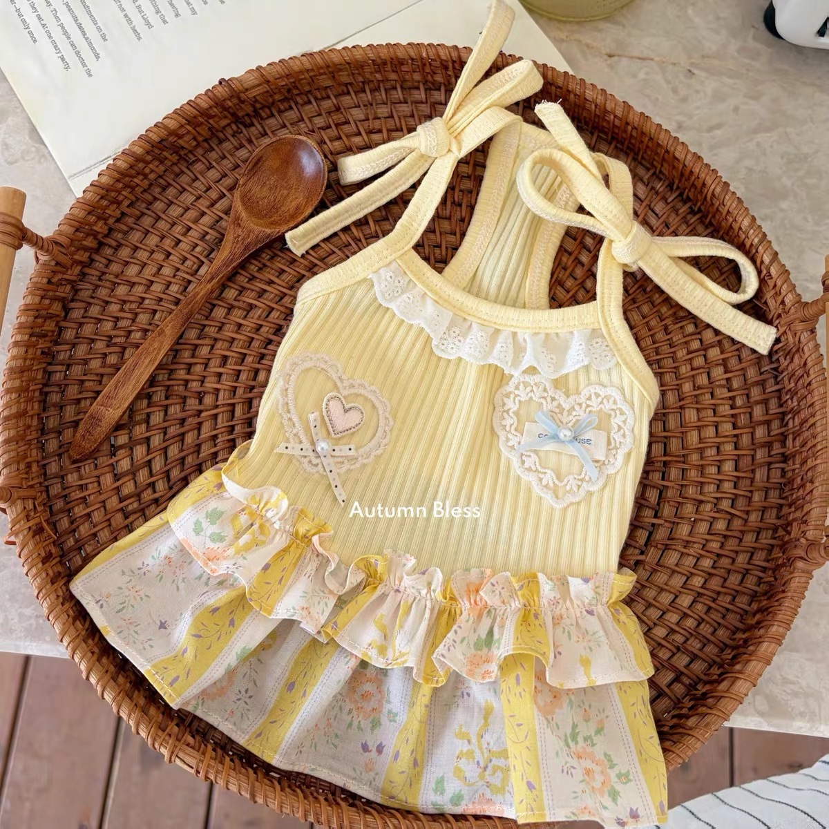 AUTUMN BLESS 宠物衣服 针织小蛋糕吊带裙子