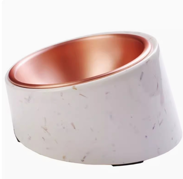 SUPER DESIGN 休普 麦秆倾斜圆碗猫狗通用食碗小型防洒防漏