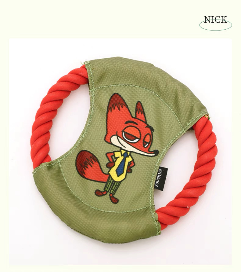 HOOPET DISNEY X ZOOTOPIA 布飞盘耐咬训练狗狗玩具 尼克/朱迪