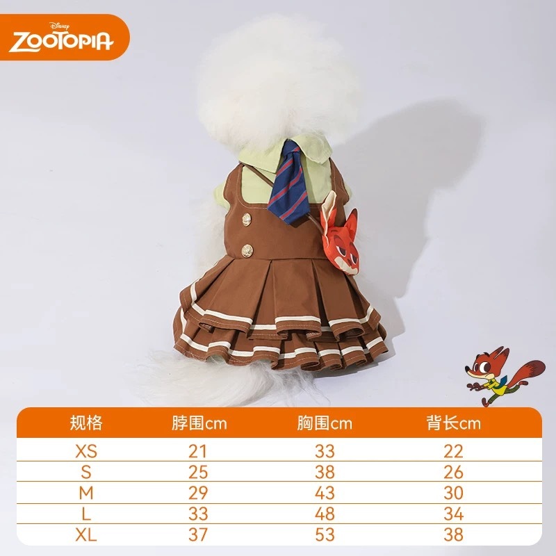 HOOPET DISNEY X ZOOTOPIA 卡通朱迪尼克洛丽塔四季裙子 尺寸表在最后一张图