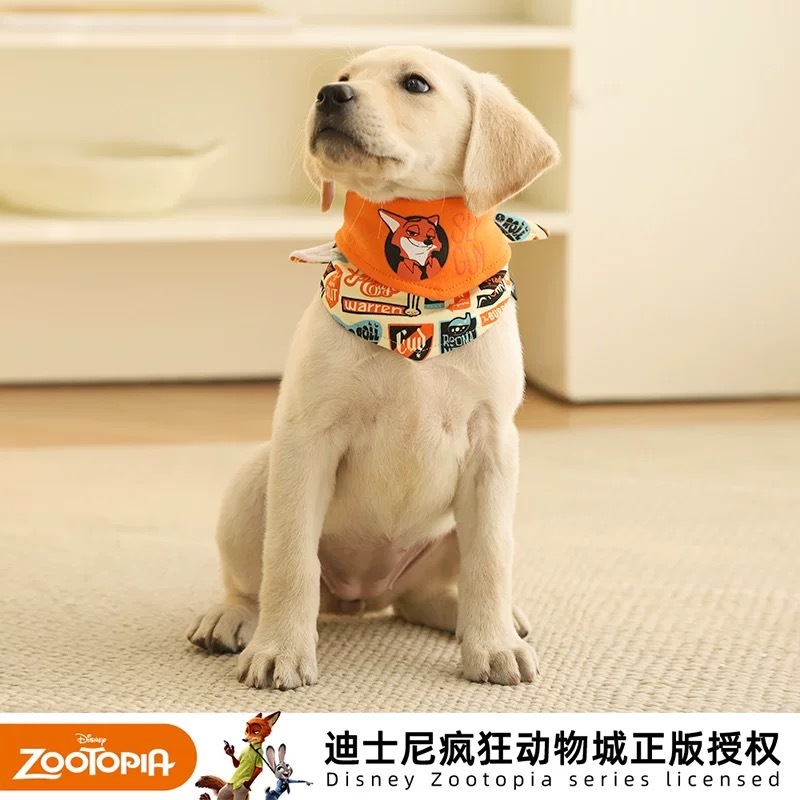 DISNEY ZOOTOPIA 迪士尼疯狂动物城系列  尼克印花宠物口水巾