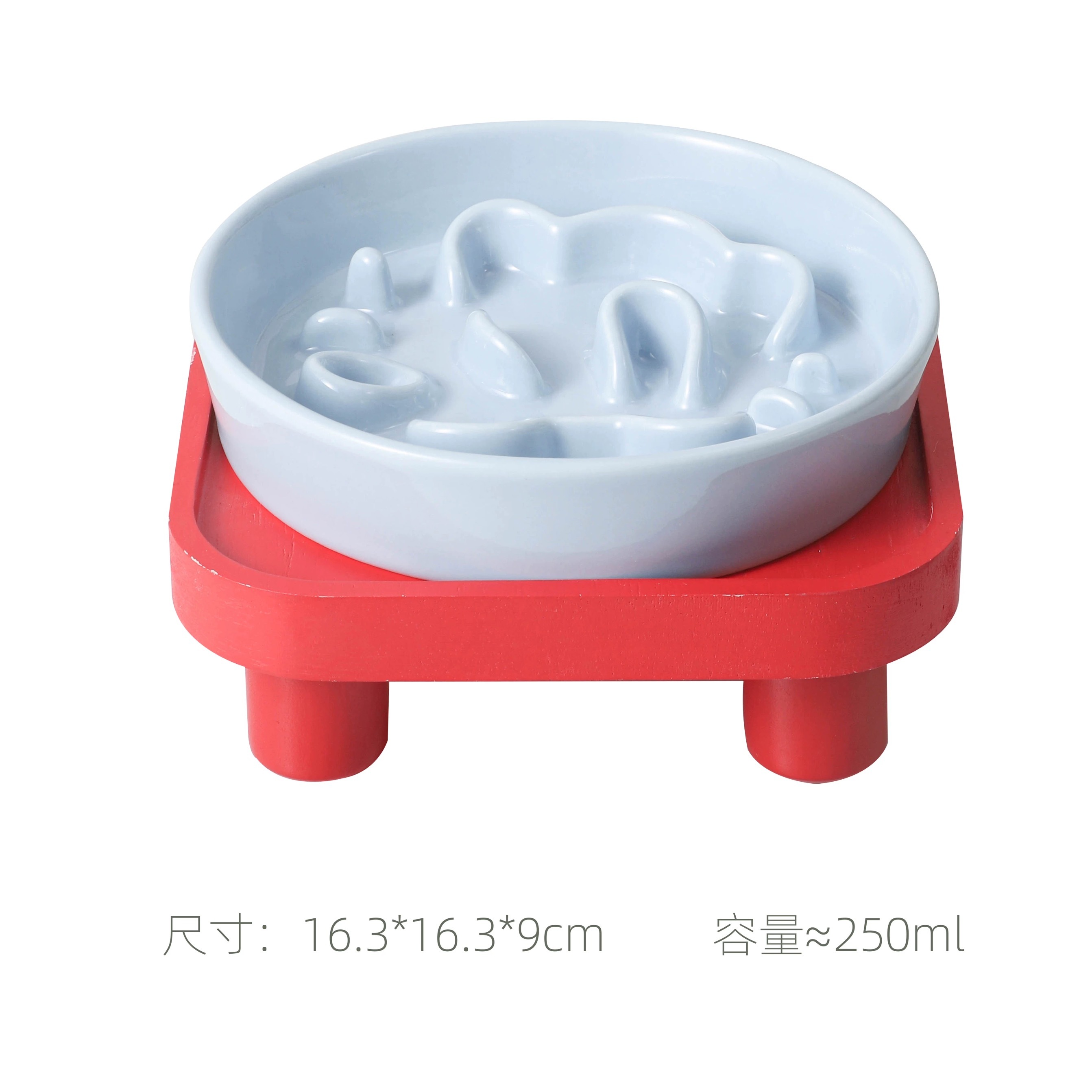 HOCC PET CERAMIC BOWL – DOPAMINE SLOW FEEDER BOWL SET, 16.3 × 16.3 × 9 CM