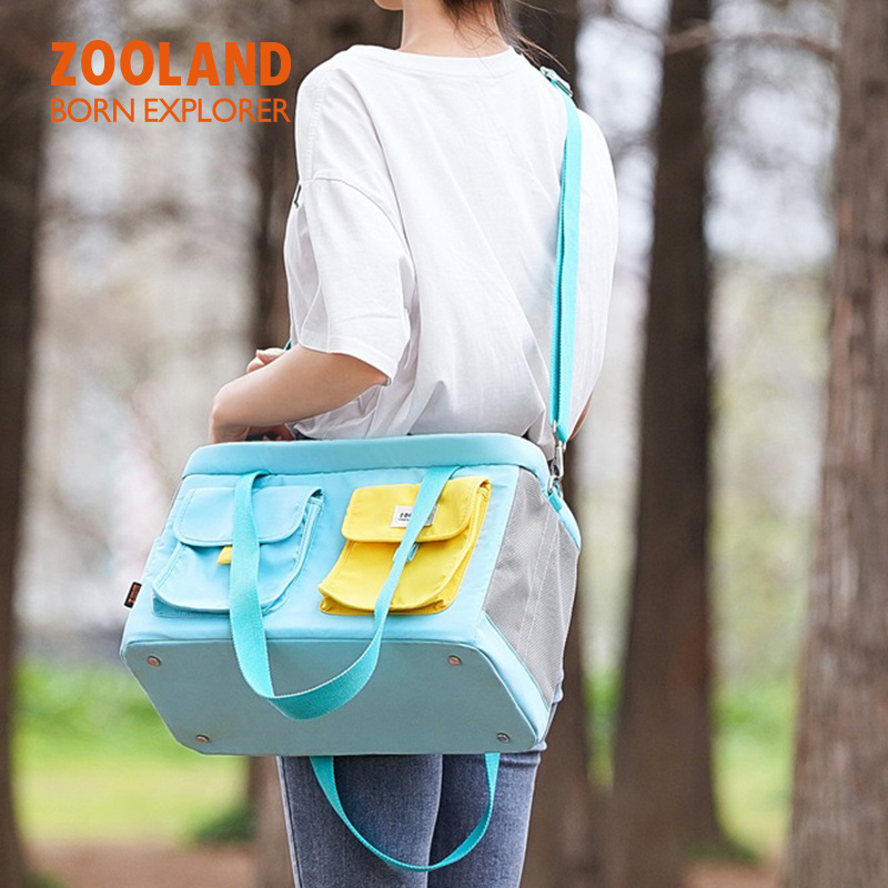 ZOOLAND PET CARRIER BAG – BREATHABLE, WATER-RESISTANT & STYLISH NEW COLOR DESIGN, 40 × 18 × 25.5 CM