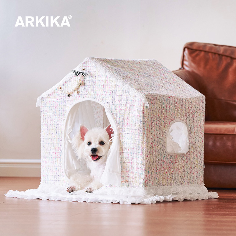 ARKIKA JAPANESE-QUALITY TWEED-STYLE PET TENT HOUSE