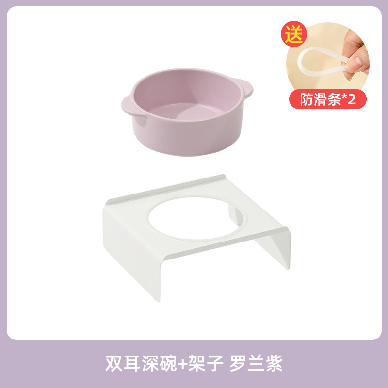 PET CERAMIC BOWL – KOREAN INS-STYLE MINIMALIST DESIGN WITH ARCH-SHAPED METAL STAND