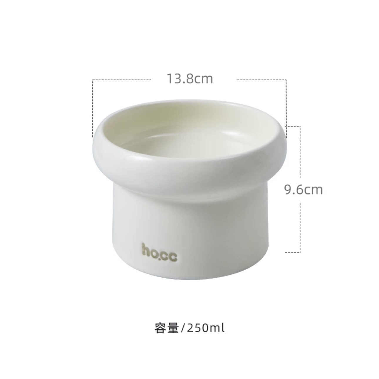 HOCC CERAMIC BOWL – ELEVATED ROUND PET BOWL