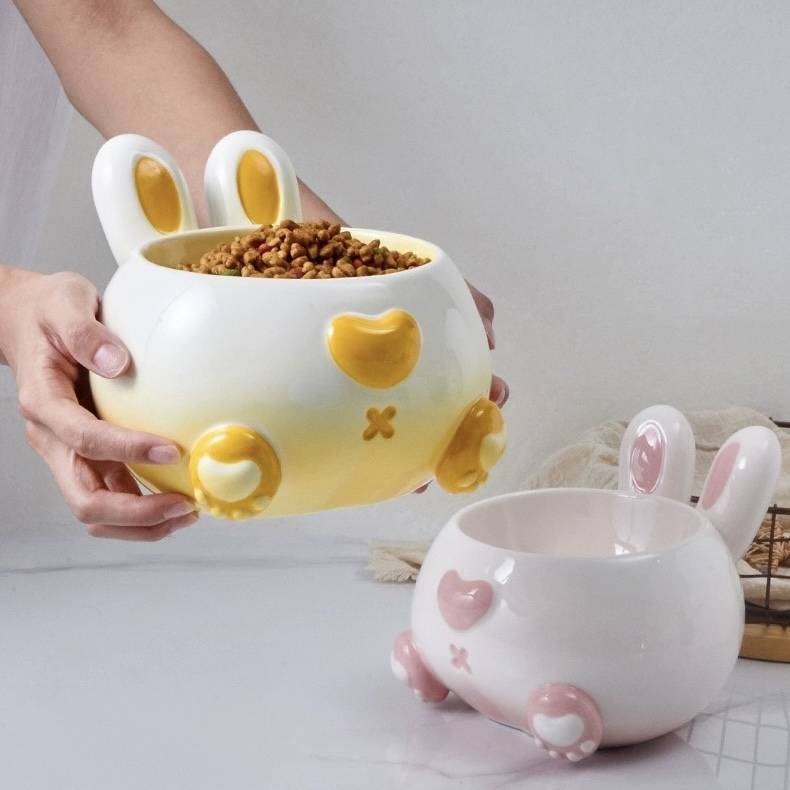HOCC CERAMIC BOWL – CURVY BUNNY PET BOWL