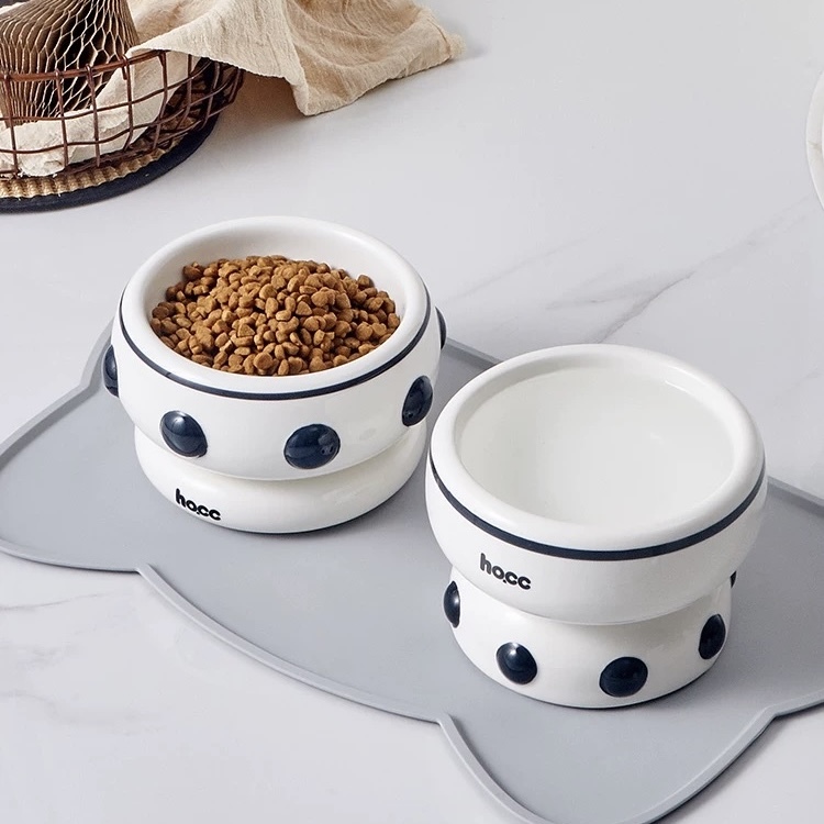 HOCC CERAMIC BOWL – POLKA DOT PET BOWL