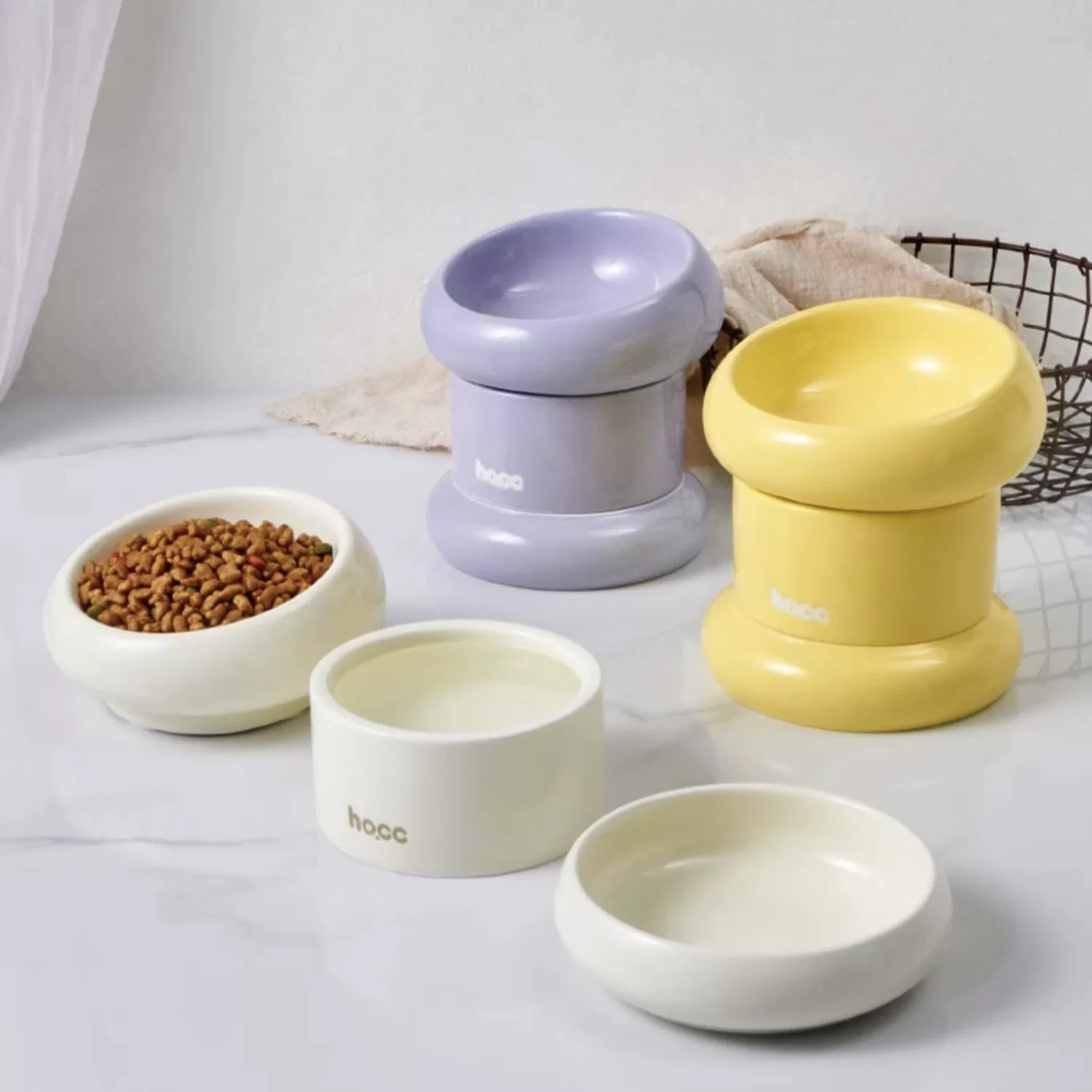 HOCC PET CERAMIC BOWL – 3-IN-1 BOWL SET