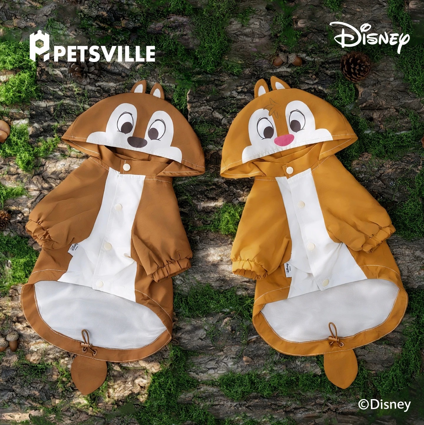 PETSVILLE X DISNEY 派思维迪士尼四脚衣服冲锋衣防水