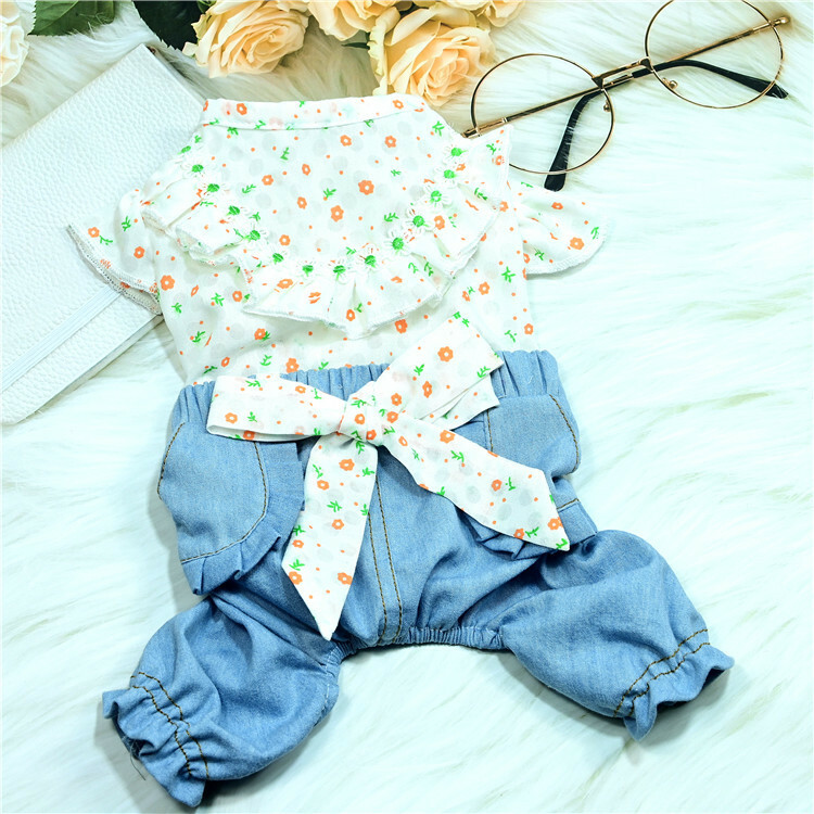 PRINCESS FLORAL DENIM OUTFIT WITH HAT