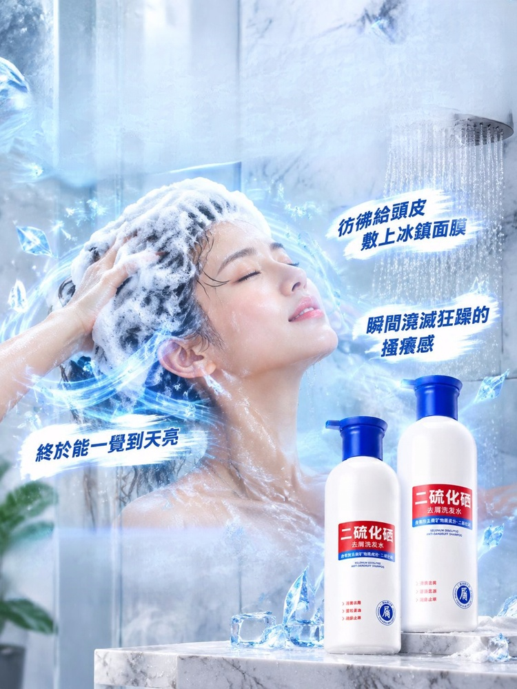 【醫學級頭皮神仙水】洗一次剷平油/痘/屑/癢！52年藥企專研｜二硫化硒淨屑小白瓶