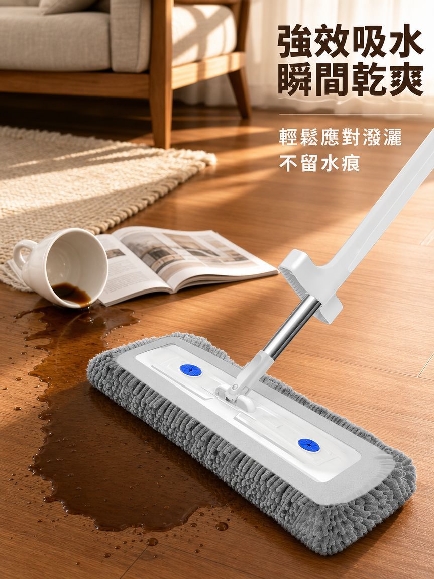 免手洗雪尼爾拖把