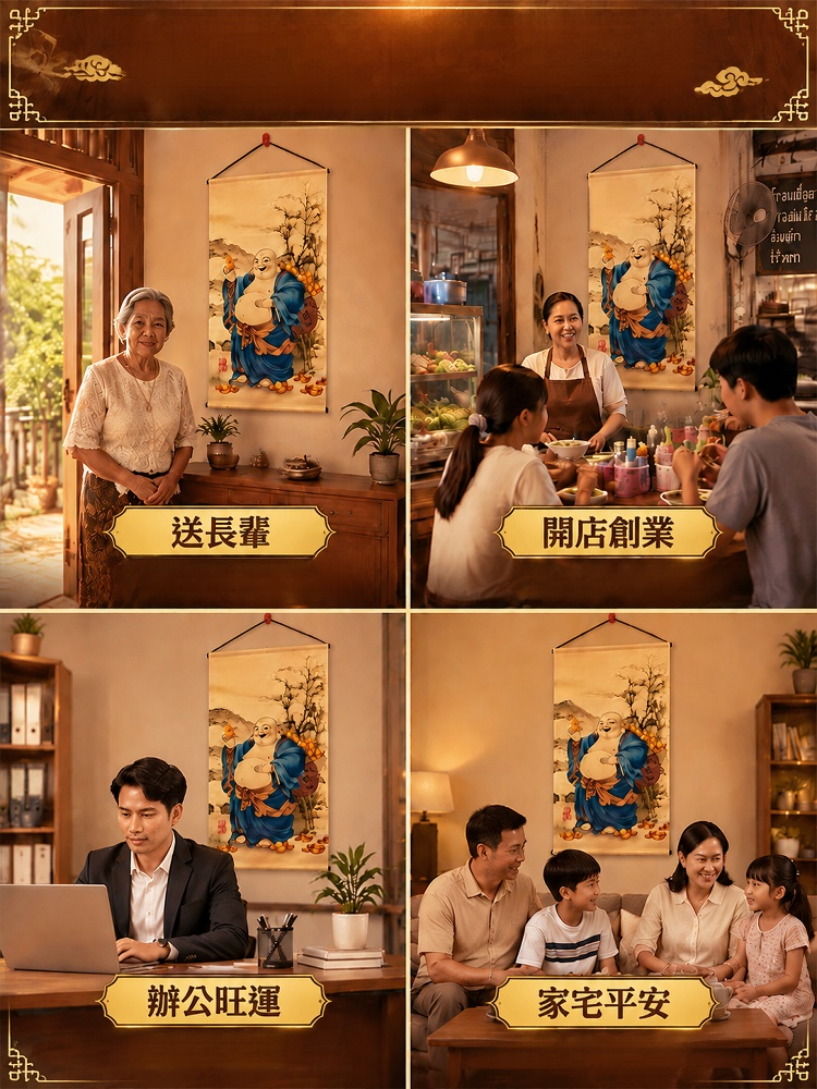 【大師風水欽定】時來運轉金絲招財掛軸