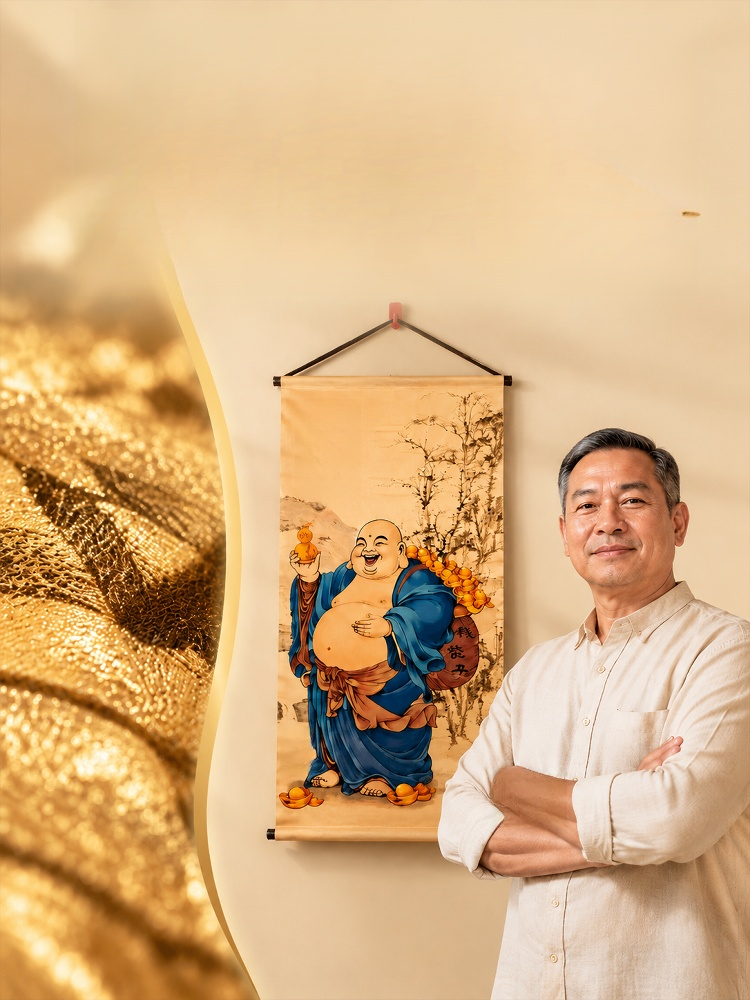 【大師風水欽定】時來運轉金絲招財掛軸