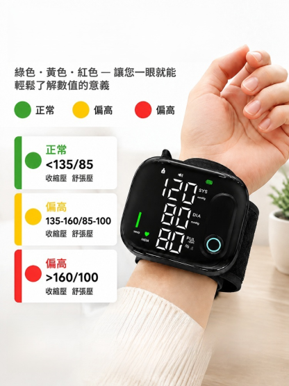 【德國晶片精準測壓】手腕式充電血壓計