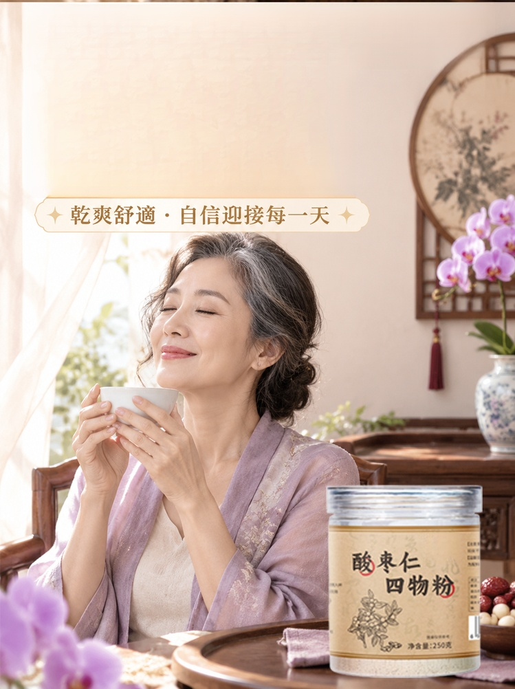 御方好眠四寶・古法微破壁野生酸棗仁四物粉（250g/罐）告別安眠藥｜深層助眠・健脾祛濕・夜不起尿