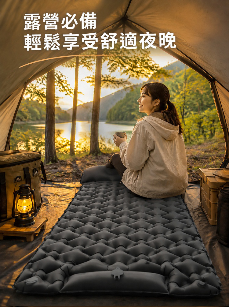 戶外露營充氣睡墊