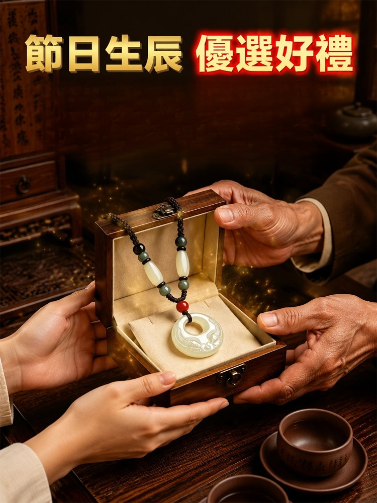 【年年有餘】雙面魚白玉吊墜