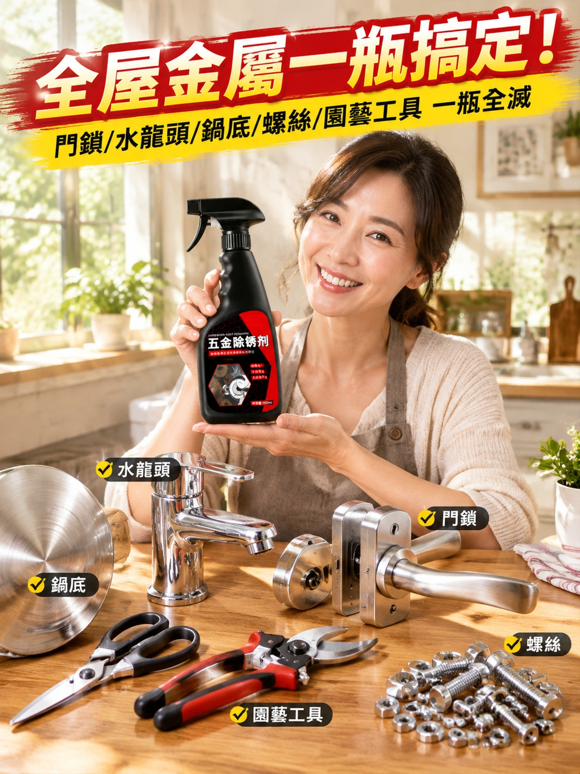 除鏽劑金屬快速清洗去鐵鏽劑
