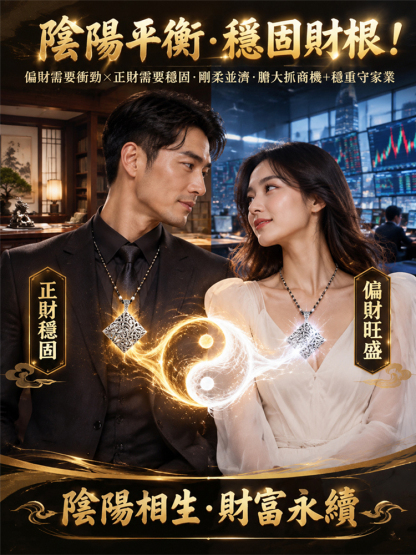 【四方來財】古法純銀吸財吊墜｜擋小人·破財局·逆轉財運