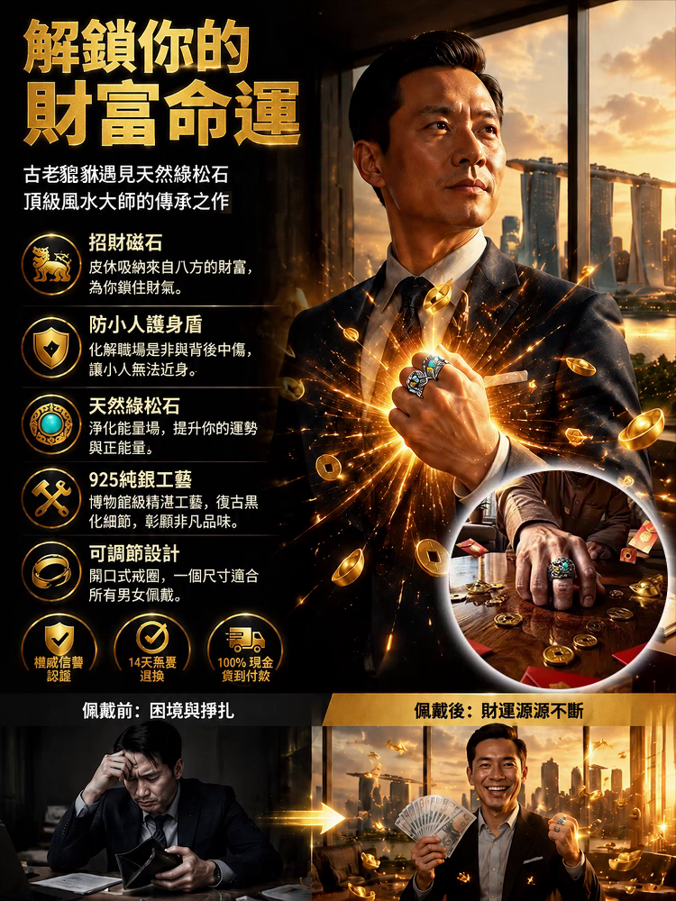 HFH-復古貔貅戒指