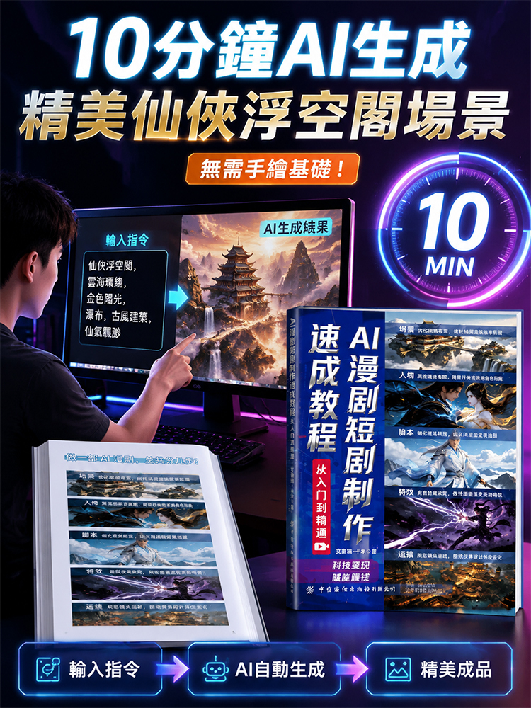 【上手即賺】AI漫劇製作速成教學書
