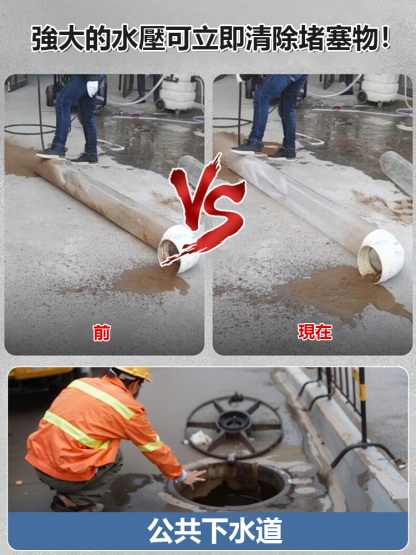 【一沖淨】水老鼠噴頭高壓管清洗疏通套裝